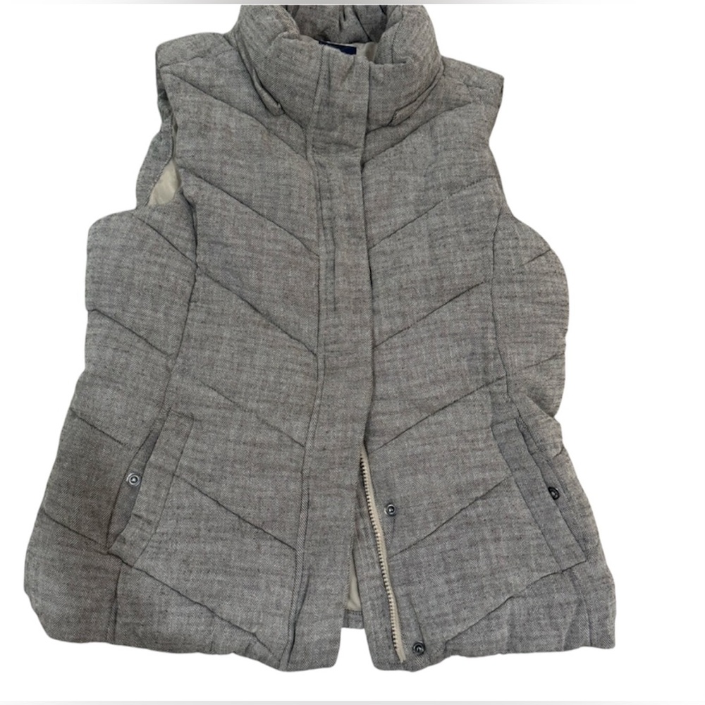 Gap Light brown herringbone zip‎ up vest Size Small